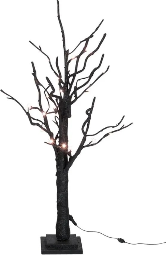 Dekorácia čierny svietiaci stromček Tree Bare Led glitt - 53*48*92 cm