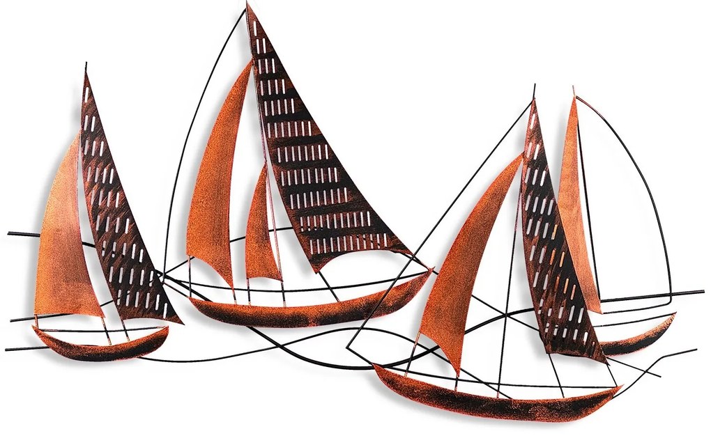 Nástěnná kovová dekorace Barbaros 3 měděná