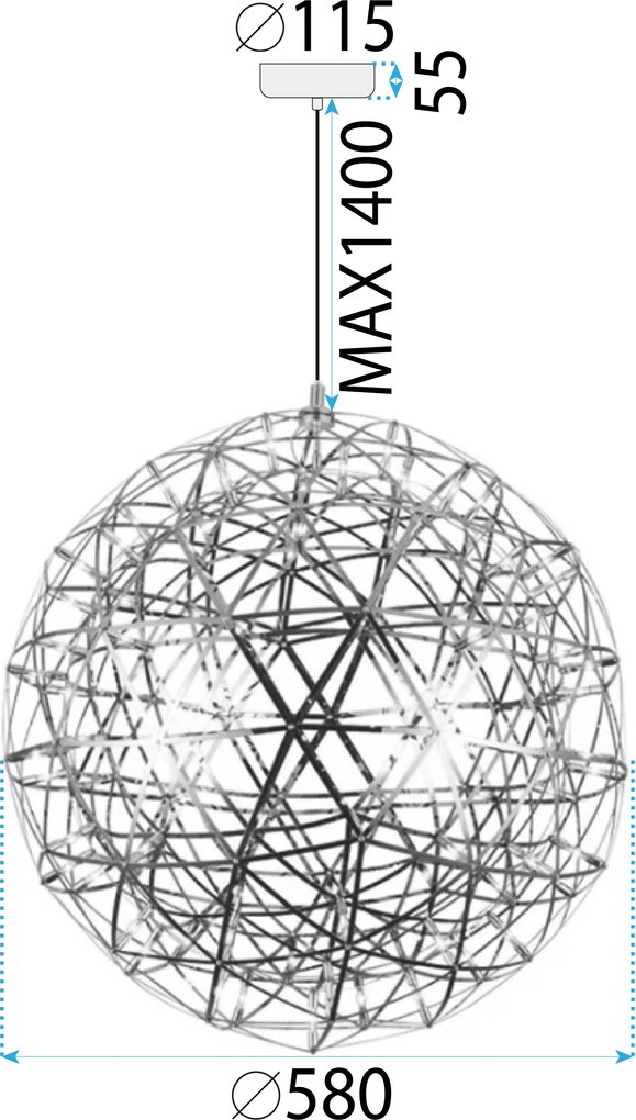 Toolight Toolight, LED stropné svietidlo APP1505-CP, zlatá, OSW-03680