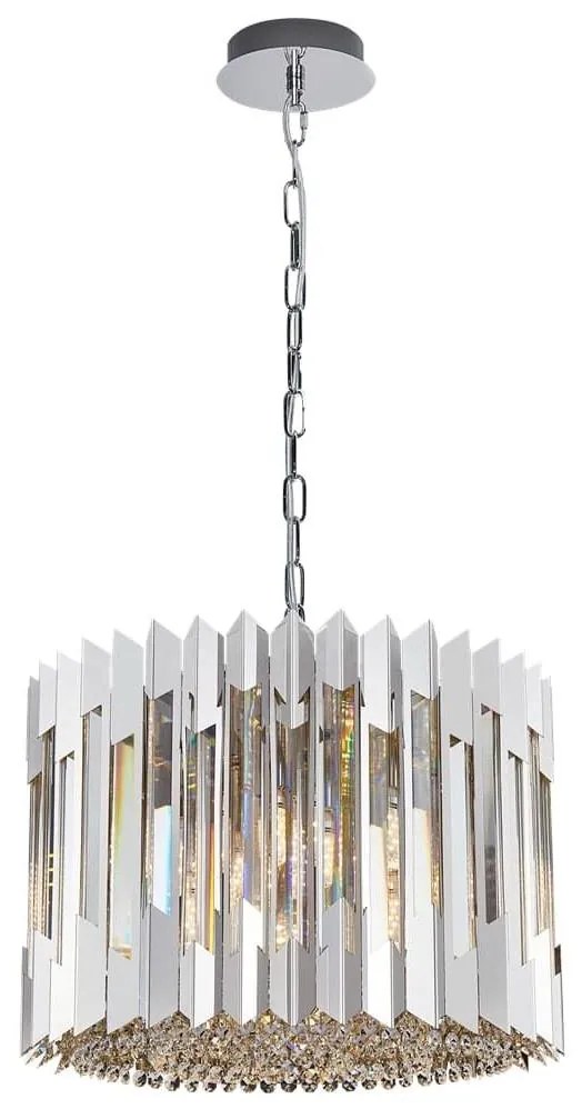 Krištáľový luster na reťazi RITZ 7xE14/40W/230V chróm