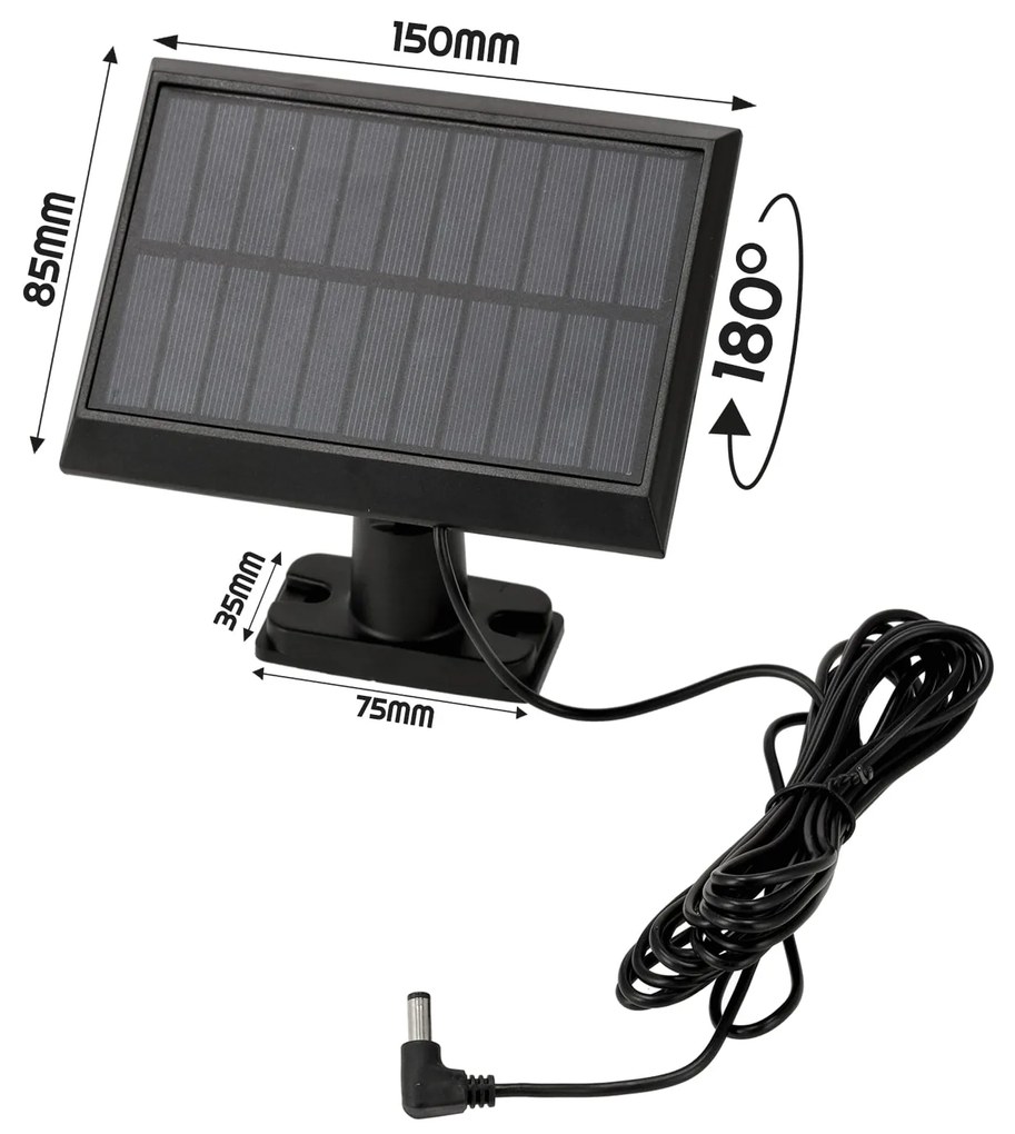 BERGE LED solárna lampa s pohybovým senzorom + diaľkový ovládač TANGA 30W