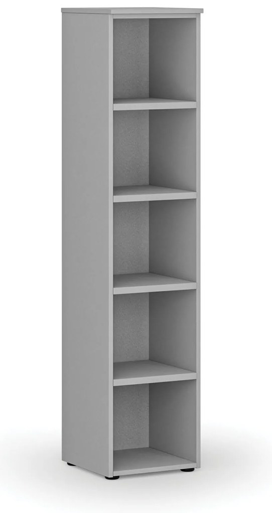 Kancelársky regál PRIMO GRAY, 400 x 420 x 1781 mm, sivá