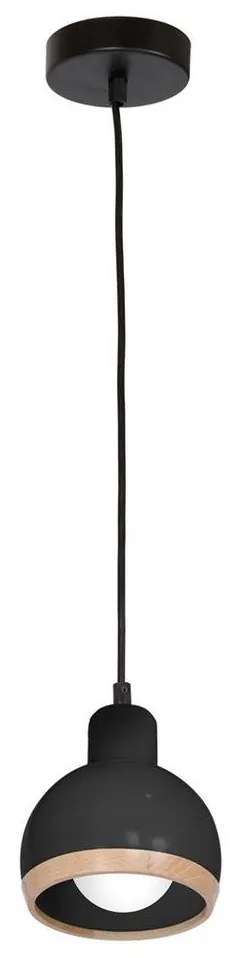 Luster na lanku OVAL 1xE27/60W/230V čierna