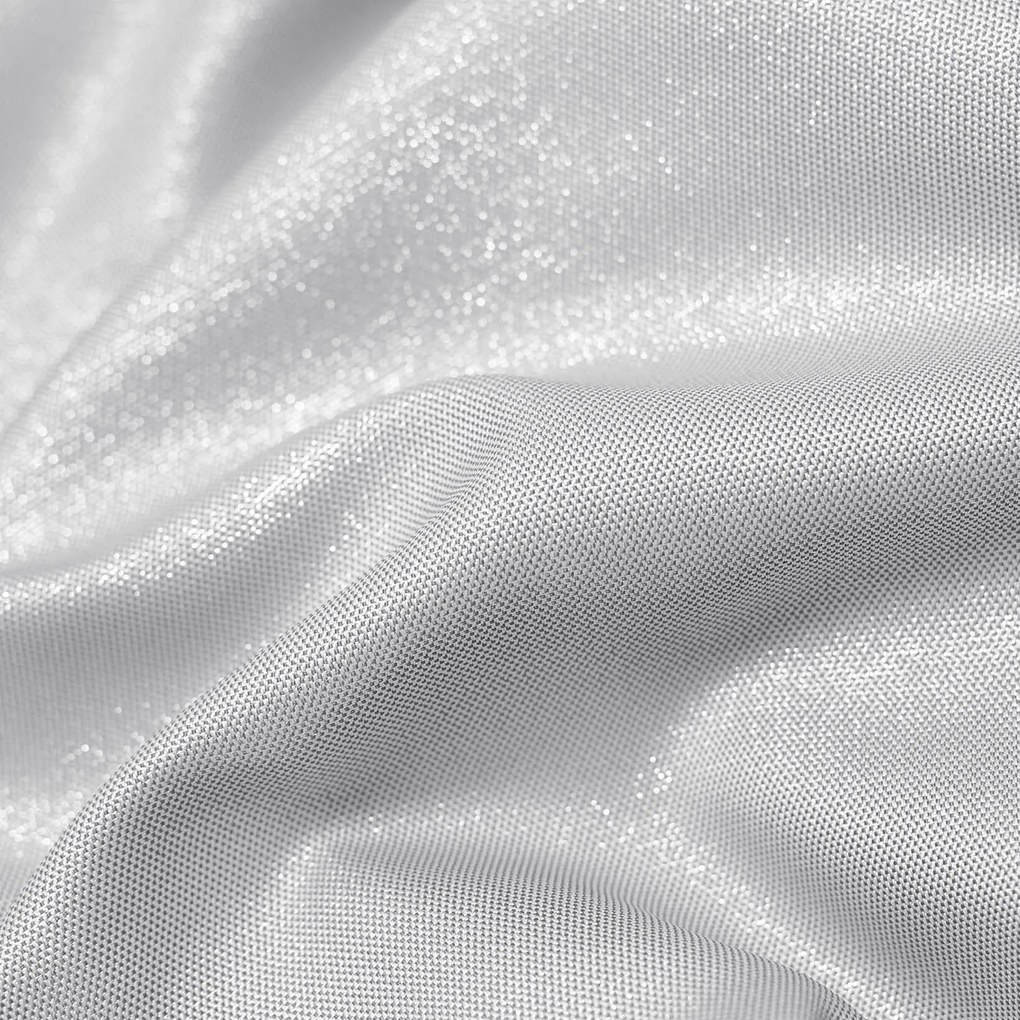 Goldea vianočný exkluzívny behúň na stôl - strieborný s trblietkami 50x140 cm