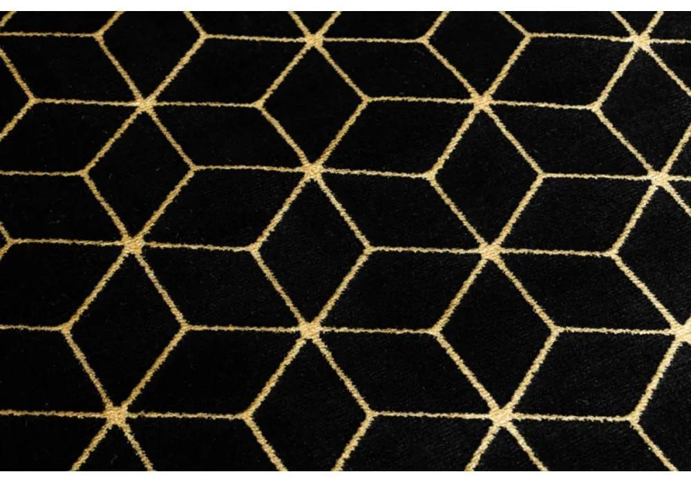 Kusový koberec Jón čierny atyp 60x200cm