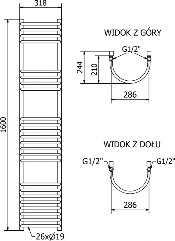 Mexen Eros, elektrické vykurovacie teleso 1600 x 318 mm, 900 W, čierna, W112-1600-318-2600-70