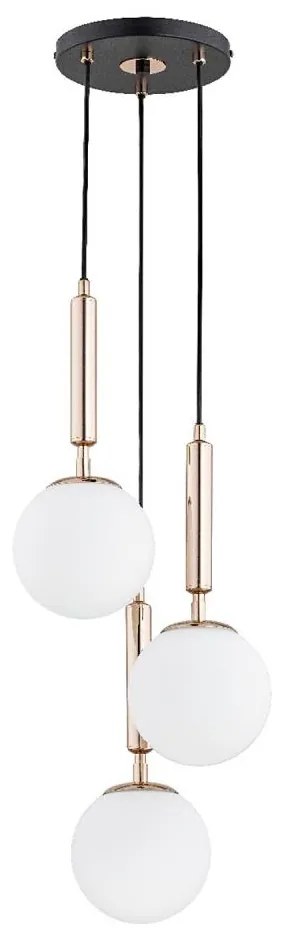 Alfa Luster na lanku VOLDA 3xE14/10W/230V pr. 28 cm mosadz ALF62202