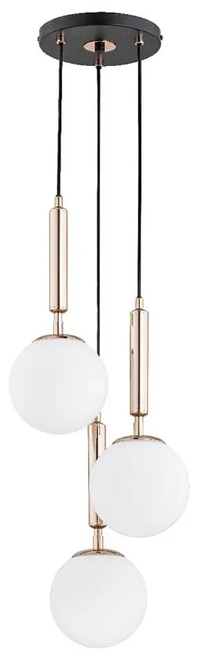 Alfa Luster na lanku VOLDA 3xE14/10W/230V pr. 28 cm mosadz ALF62202