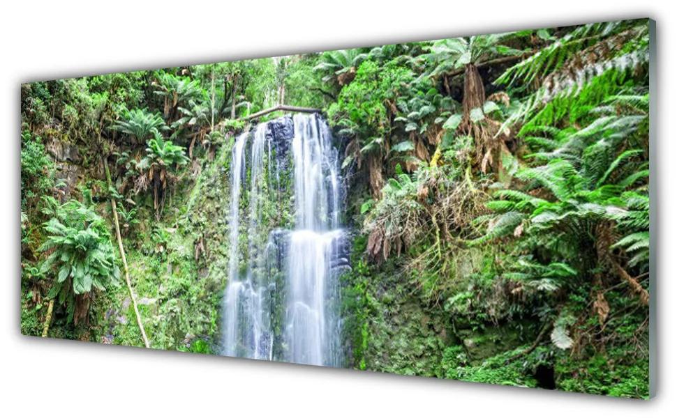 Obraz plexi Vodopád stromy príroda 125x50 cm