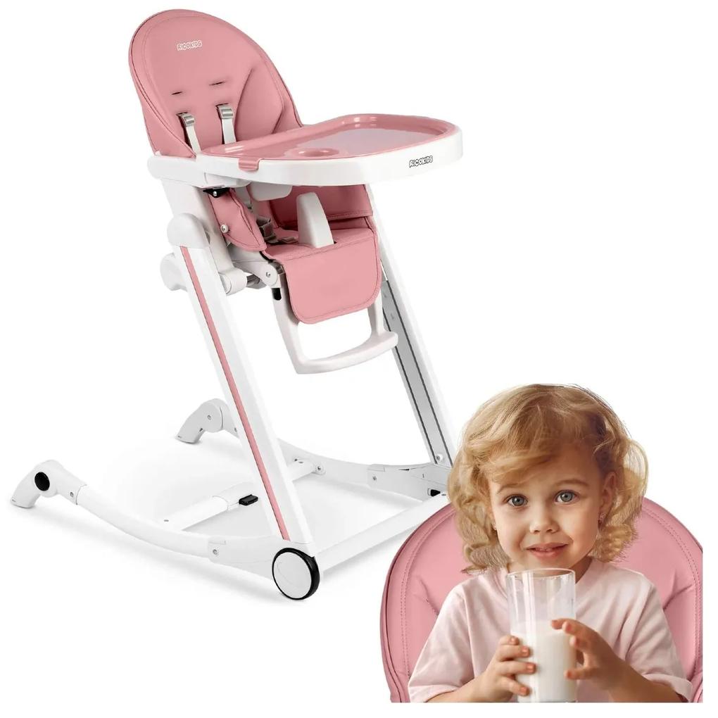 Detská jedálenská stolička Tugo | ružová