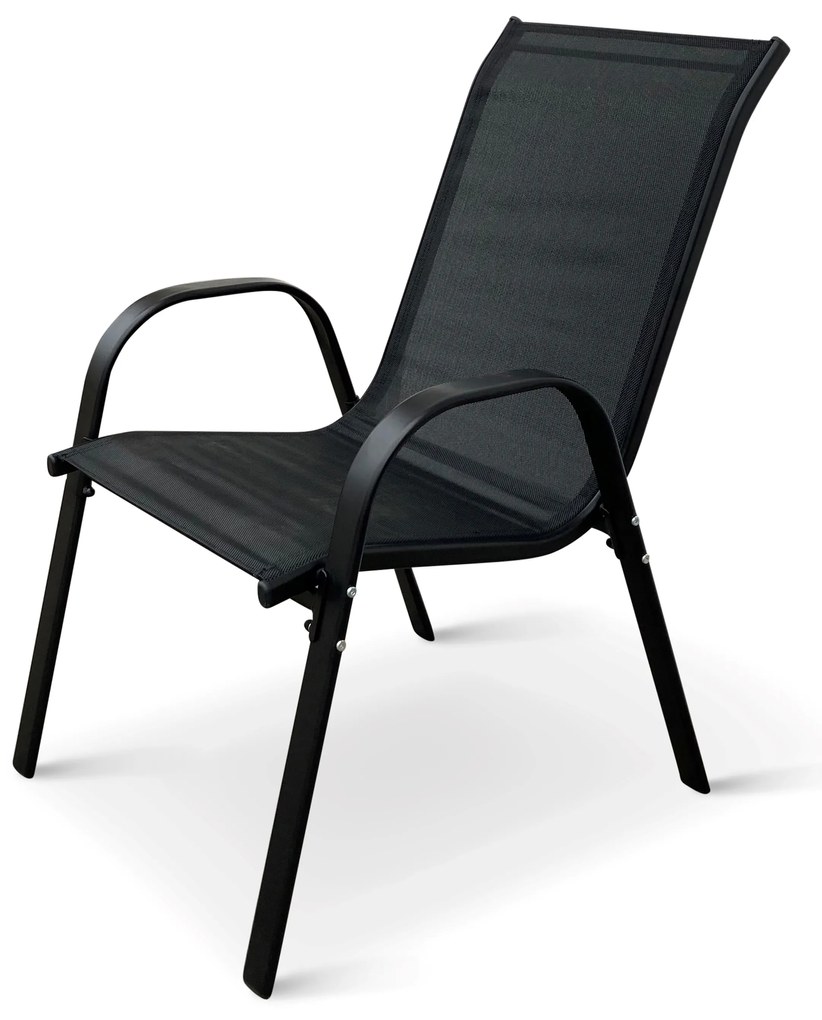 Noela Záhradný jedálenský set Capri 100cm + 4x kovová stolička Ramada