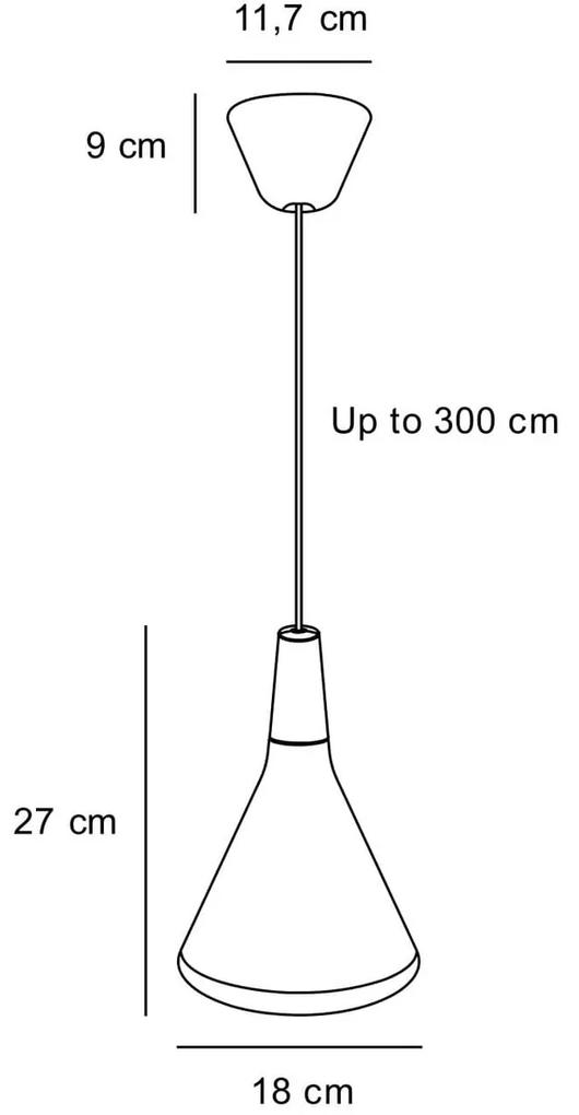 NORDLUX NORI Škandinávske závesné svetlo, 1xE27, 40W, 18cm, meď