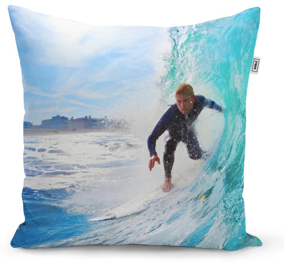 Sablio Vankúš surfista na vlne - 60x60 cm