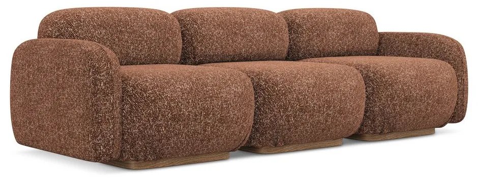 Oranžová/hnedá pohovka 270 cm Ailani – Makamii