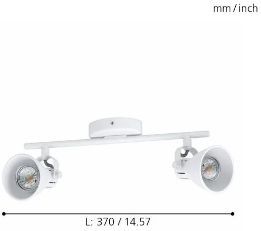 Eglo 98394 - LED Bodové svietidlo SERAS 2xGU10/3,3W/230V