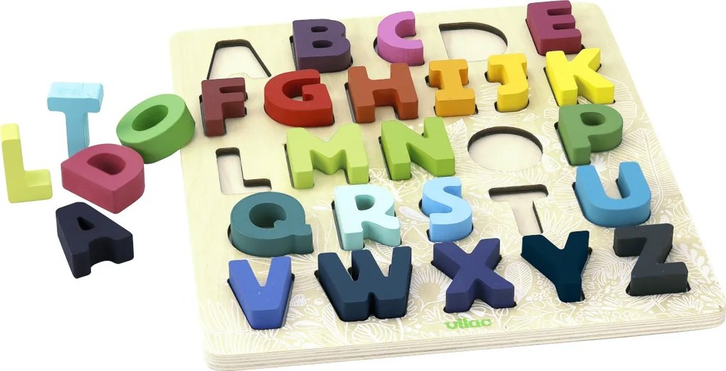 Vkládací puzzle abeceda ADRIEN vícebarevné