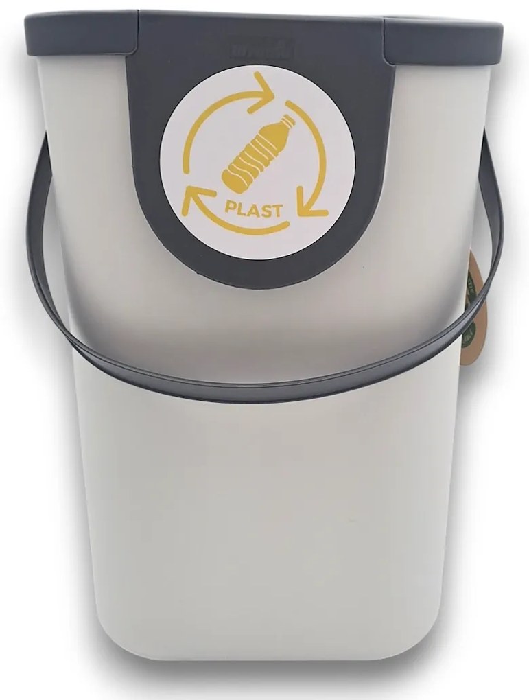 Sada nálepiek/štítkov na odpadkové koše, RECYKLÁCIA – plast, papier, sklo a zmesový odpad, 8 cm