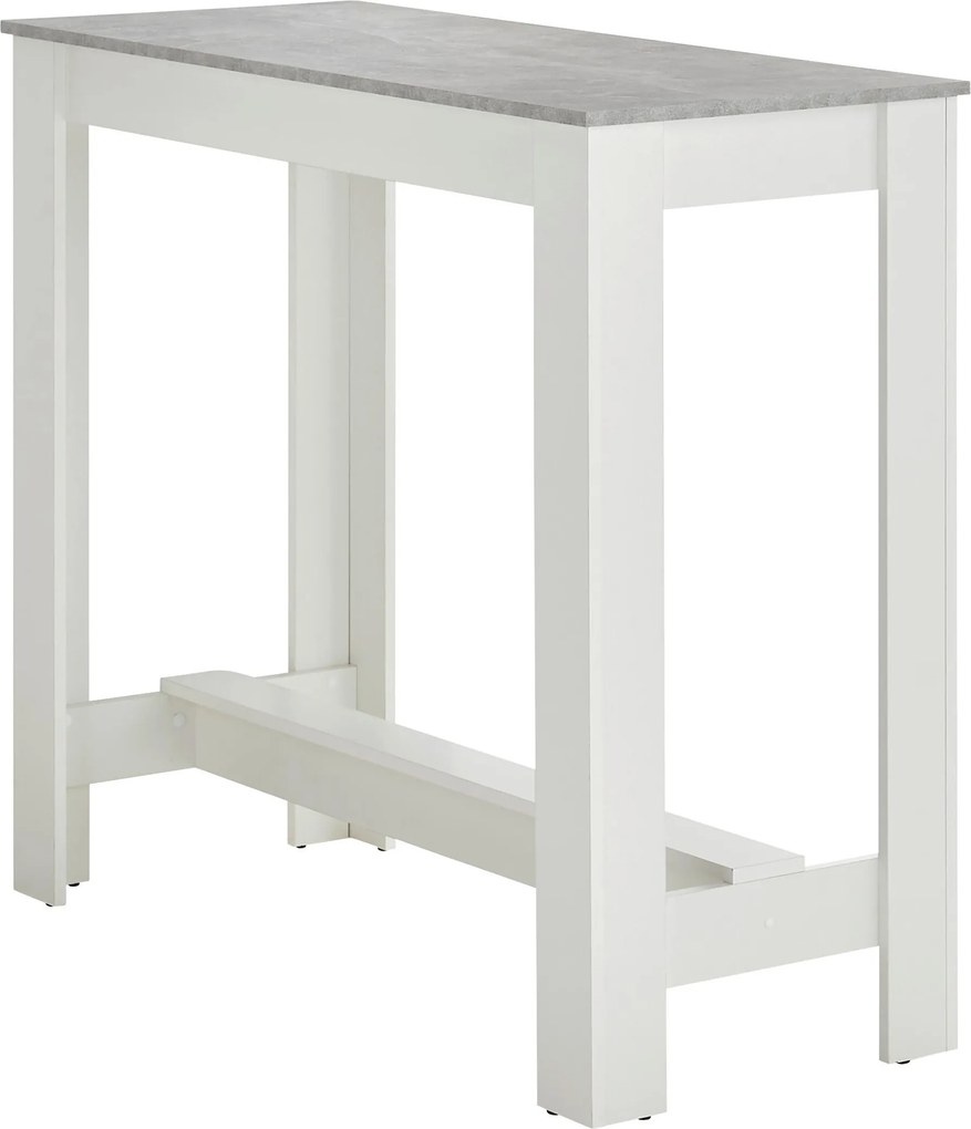 XXXLutz BAROVÝ STÔL, sivá, biela, 115/50/103 cm P & B - Online Only jedálne - 000572042202