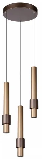 Lucide 24402/15/96 - LED Stmievateľný luster na lanku MARGARY 3xLED/4W/230V mosadz