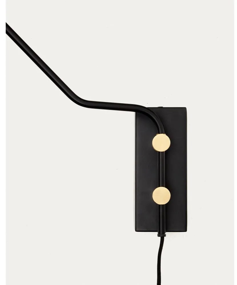 Čierne nástenné svietidlo ø 25 cm Jex – Kave Home