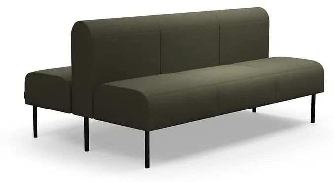 Modulárna pohovka VARIETY, 3 miestna, double, látka Blues CSII, olivová