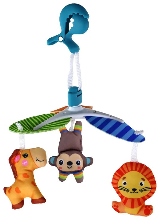 Lean Toys Detský kolotoč do postieľky - safari zvieratká