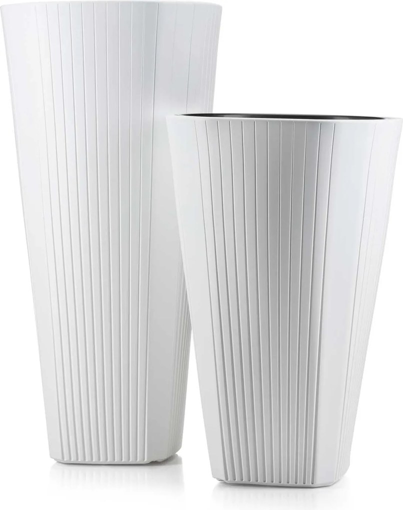 PLASTOVÝ KVETINÁČ MORA 39X81 CM BIELA