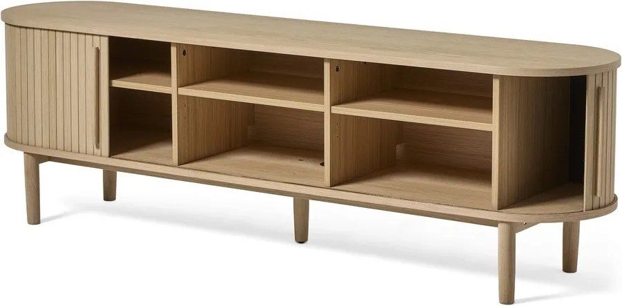 TV stolík v dekore duba v prírodnej farbe 180x56x40 cm Meta – Unique Furniture