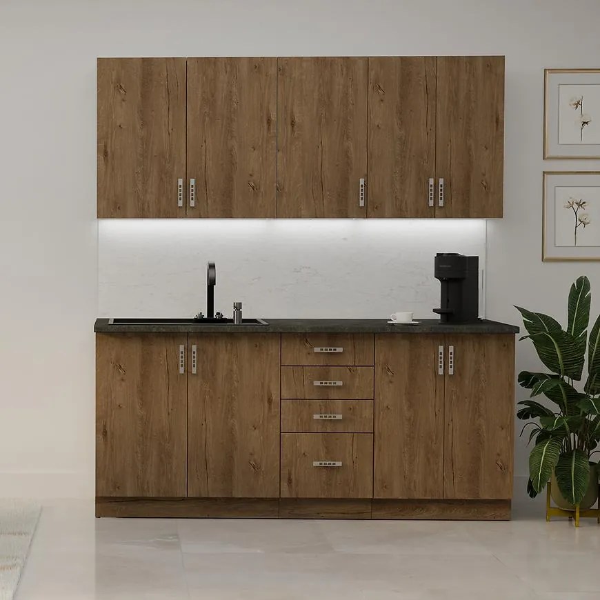 Kuchynská Linka Sara dub Lefkas 180 cm bez pracovnej dosky