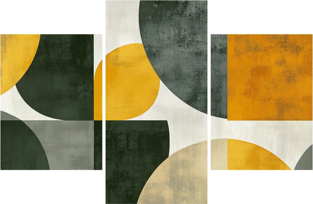 Obraz - Abstrakcia v olivovej farbe (90x60 cm)