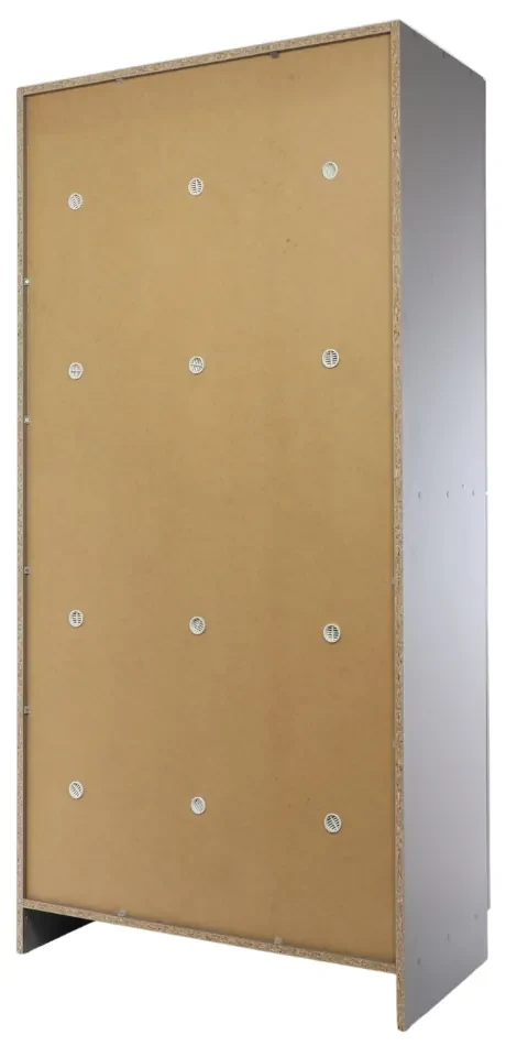 Drevená šatníková skrinka Visio LUX - 6 boxov, 90 x 45 x 185 cm, cylindrický zámok, sivá