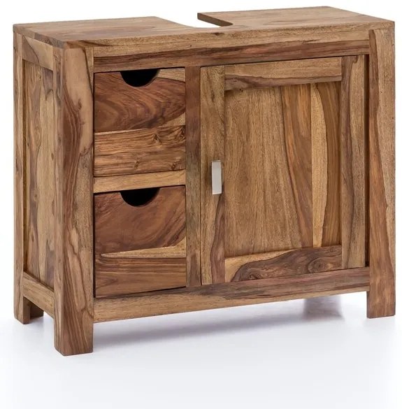 Drevená skrinka pod umývadlo s otvorom na sifón Pure Sheesham 70cm