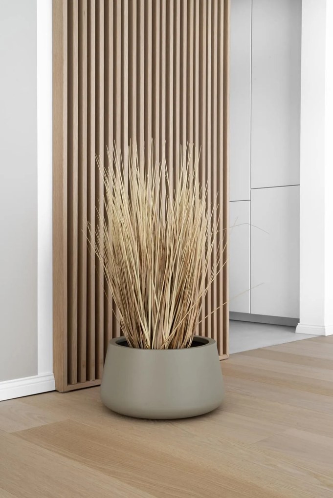 Kvetináč GORDO, sklolaminát, výška 21 cm, béžový