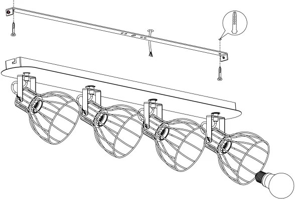 Eglo 98137 - Bodové svietidlo SAMBATELLO 4xE27/40W/230V
