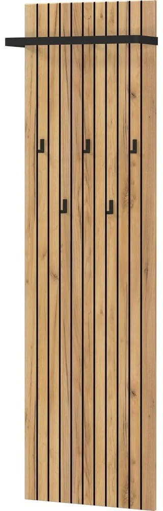 Nástenný vešiak v dekore duba v prírodnej farbe 46 cm Libbiano – Germania