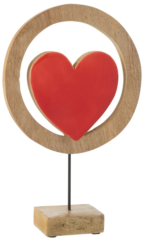 Drevené srdce na kovovej nohe Variant: Veľké