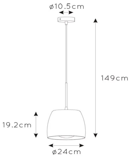 Lucide 30488/01/30 - Luster na lanku NOLAN 1xE27/60W/230V čierna