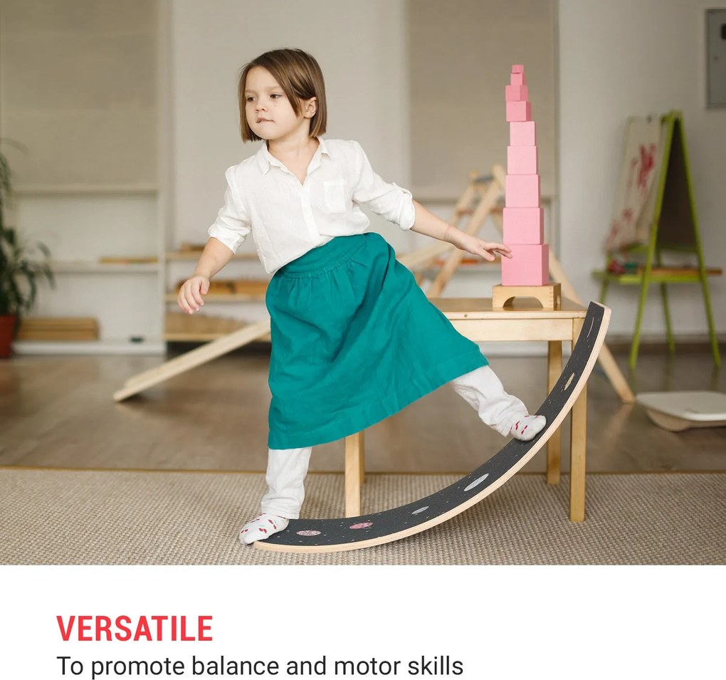 BoarderKING Balance Board Kids, protišmykový plstený poťah, od 3 rokov