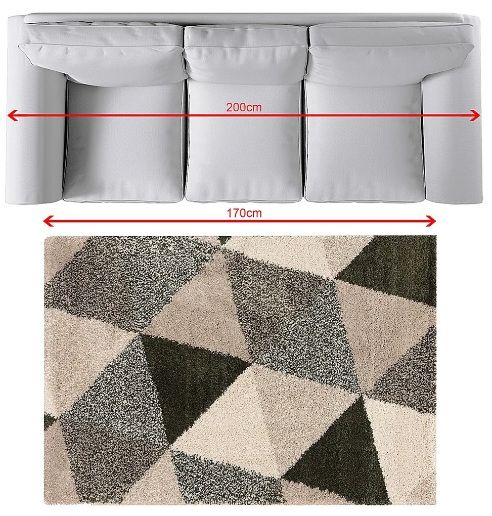 Koberec Royal beige/jungle green 120x170cm