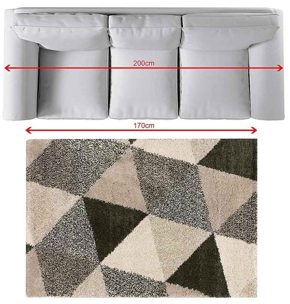 Koberec Royal beige/jungle green 120x170cm