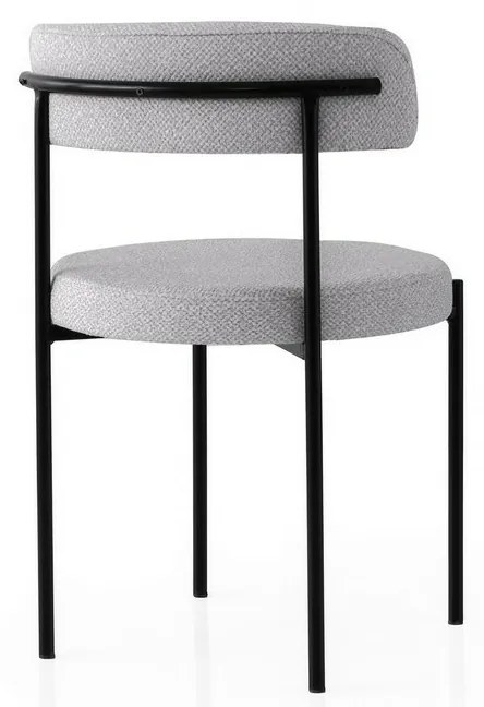 Súprava jedálenských stoličiek Gini Light Grey and Black, 2 ks