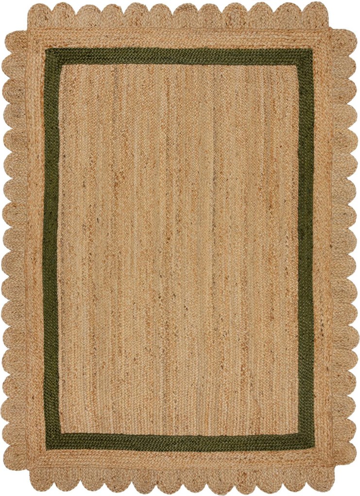 XXXLutz RUČNE TKANÝ KOBEREC, 120/170 cm zelená, prírodná farba Flair Rugs - Online Only bytové doplnky - 003165007501