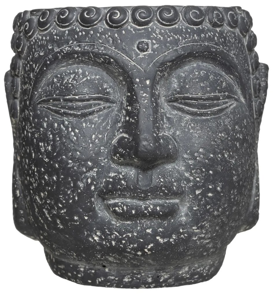 BETÓNOVÝ KVETINÁČ BUDDA 17,5X17,5 CM ANTRACITOVÁ