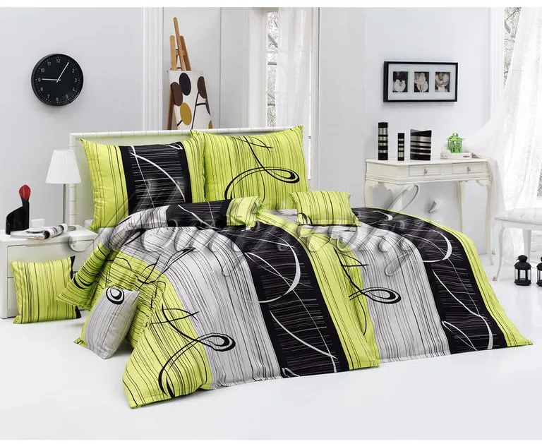 Bavlnené posteľné obliečky Matějovský ETERNITY GREEN predĺžená dĺžka