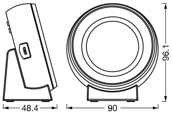 Osram-LED Digitálne hodiny s podsvietením NIGHTLUX LED/0,3W/5V 3000/4000/6500K