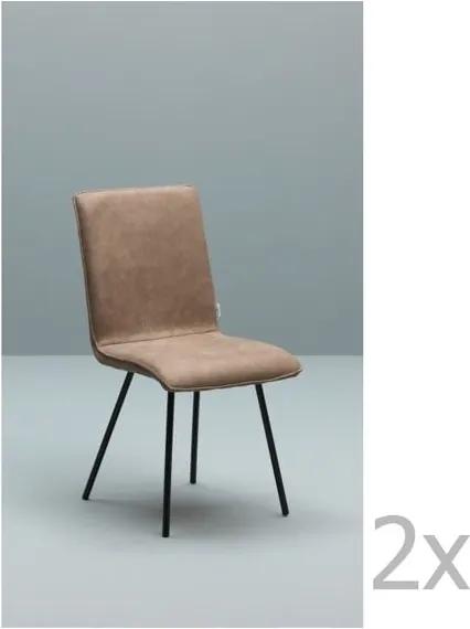 Sada 2 svetlohnedých stoličiek Design Twist Moen