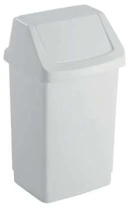 Plastový odpadkový kôš Simple, objem 25 l, biely