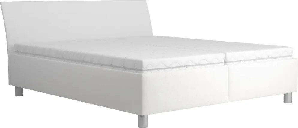 Posteľ Bali 160x200 cm, biela ekokoža