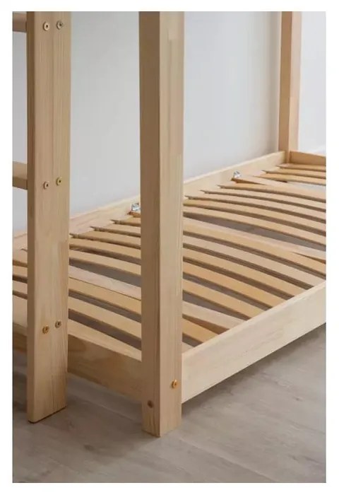 Detská posteľ s úložným priestorom s roštom v prírodnej farbe 80x160 cm DMPB – Adeko