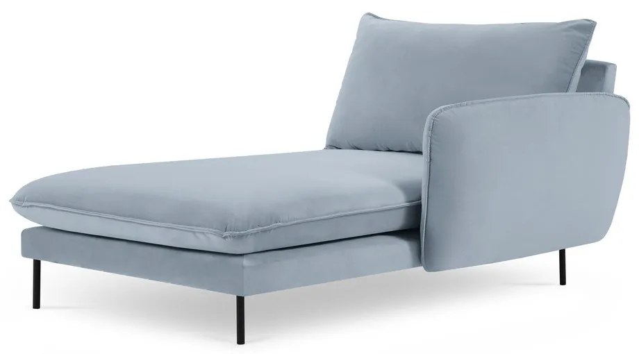 Svetlomodrá zamatová leňoška (pravý roh) Vienna – Cosmopolitan Design